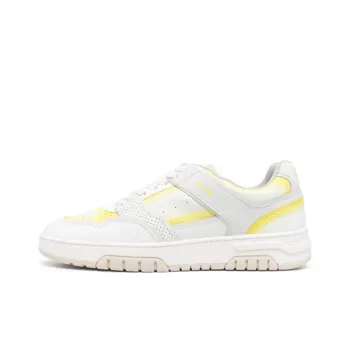 MSGM Low Top Skateboard Shoes Men's White Yellow