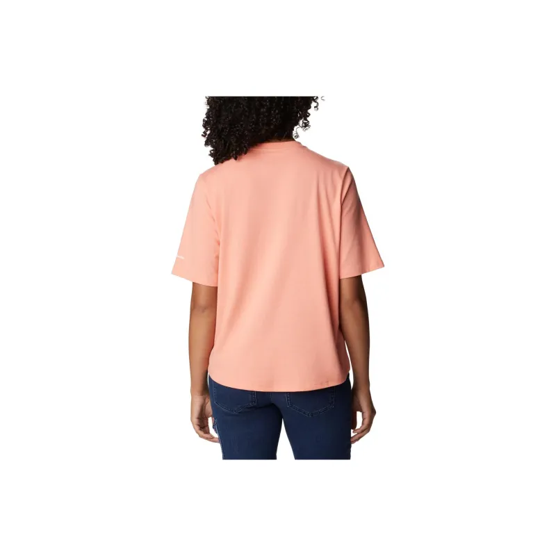 Columbia T-Shirts Women's Coral Pink-1