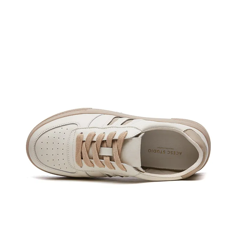ACESC Low Top Skateboard Shoes Women's Beige-2