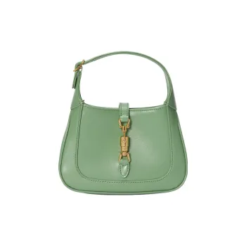 GUCCI Jackie 1961 Leather Crescent Shoulder Bag Shoulder Bag Crossbody Bag Women's Light Green