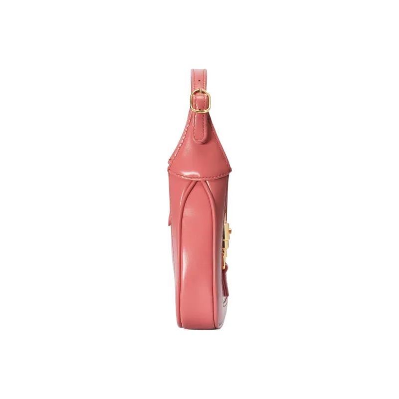 GUCCI Jackie 1961 Leather Crescent Shoulder Bag Shoulder Bag Crossbody Bag Mini Women's Pink-3