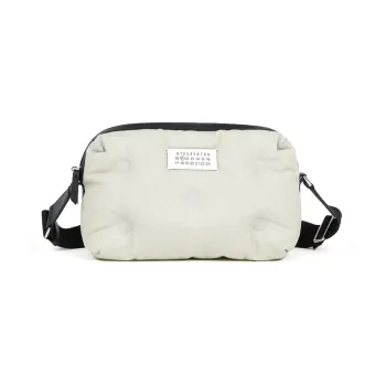 Maison Margiela Polyester Crossbody Bag Shoulder Bag Men's Light Gray & Black