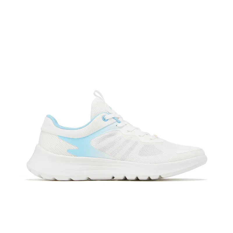 LiNing Cushioning Abrasion Resistant Breathable Lightweight Low Top Running Shoes Men's White Blue-1