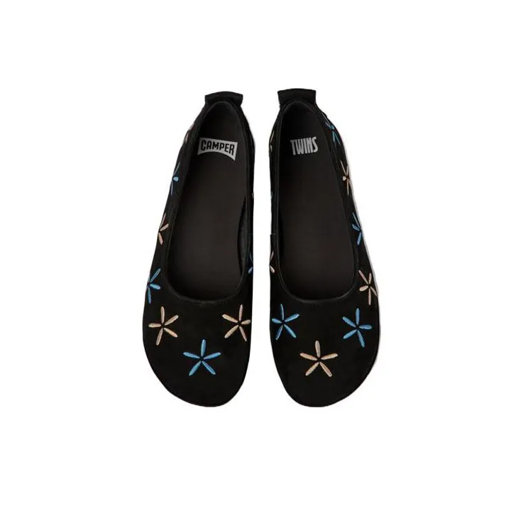 CAMPER Nina Floral-embroidered Ballerina Shoes-2