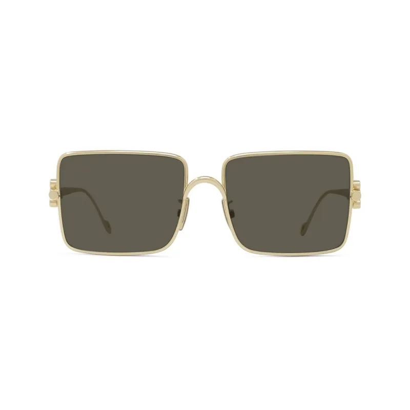 LOEWE Metal Square Sunglasses Women's Gold-1