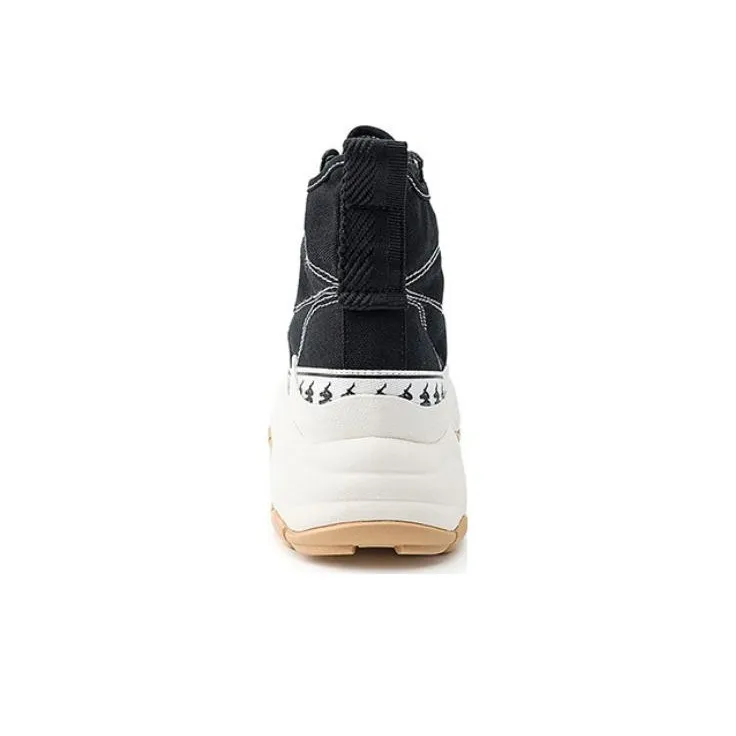 Kappa Wear Resistant High Top Casual Shoes Women's Black-2
