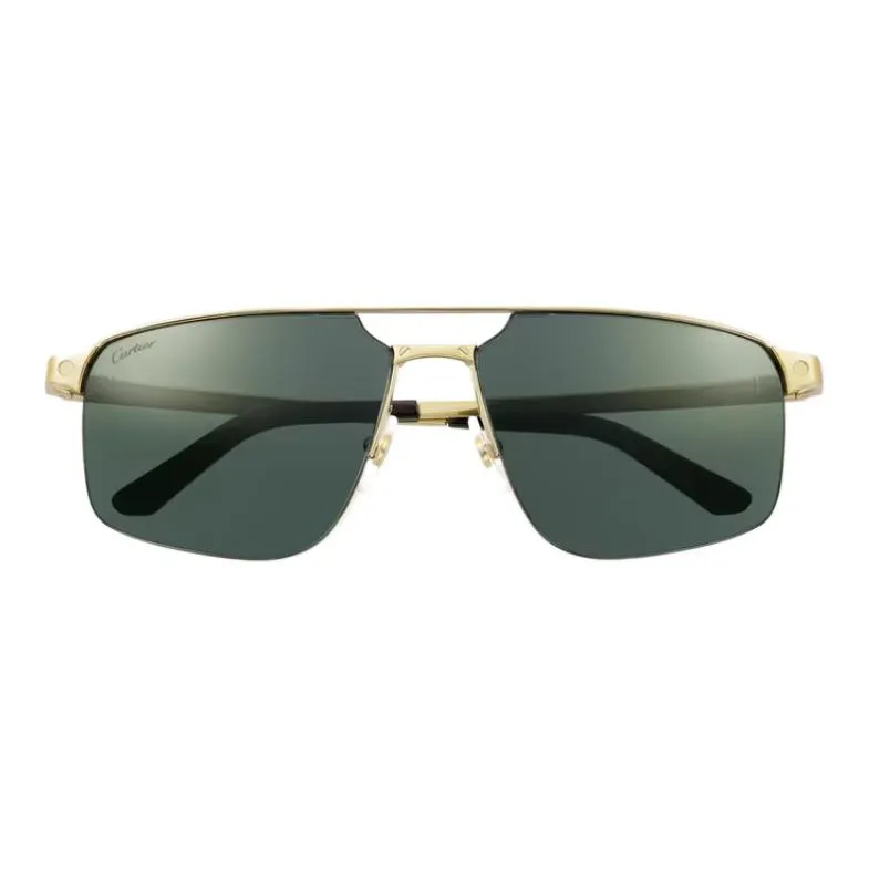 CARTIER Metal Aviator Sunglasses Men's Gold-0