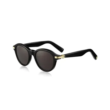 CARTIER Composite Irregular Shape Sunglasses Unisex Black