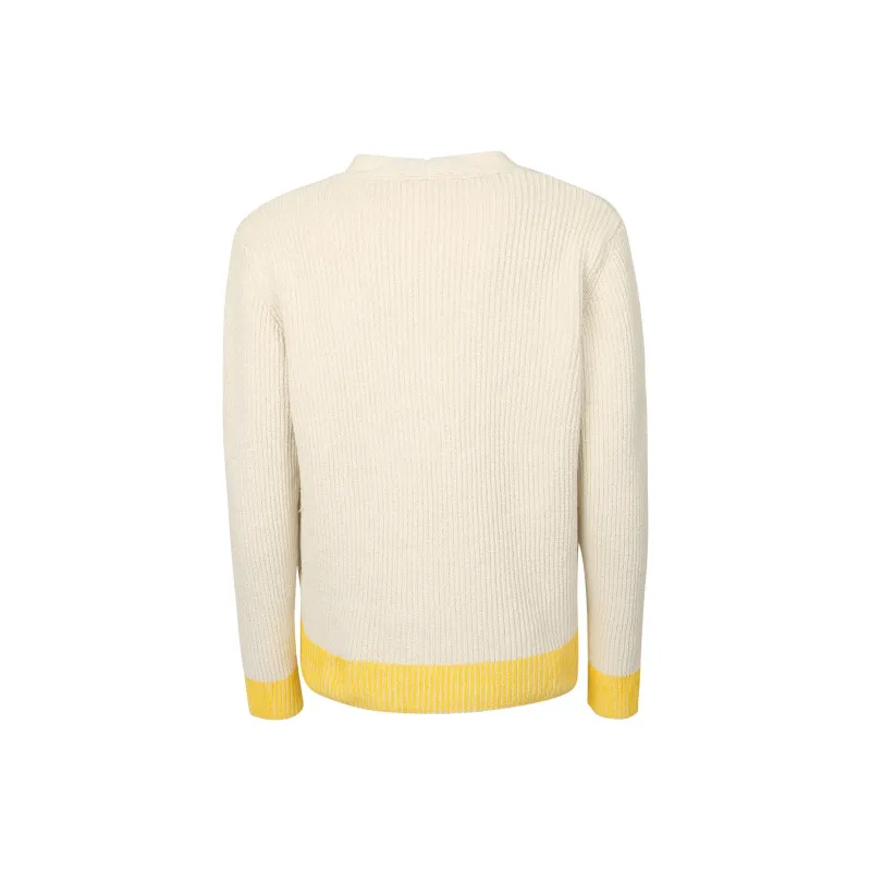Jacquemus Le Cardigan Limone Two tone Cardigan Beige-1