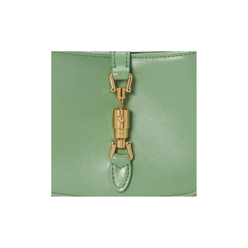 GUCCI Jackie 1961 Leather Crescent Shoulder Bag Shoulder Bag Crossbody Bag Women's Light Green-8
