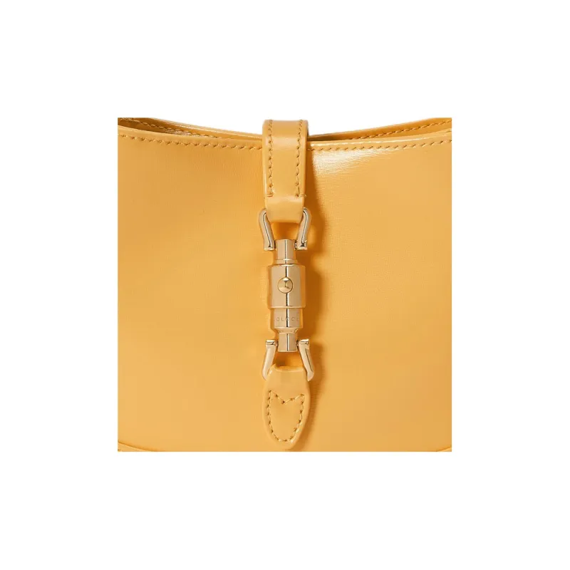 GUCCI Jackie 1961 Leather Crescent Shoulder Bag Shoulder Bag Crossbody Bag Mini Women's Yellow-8