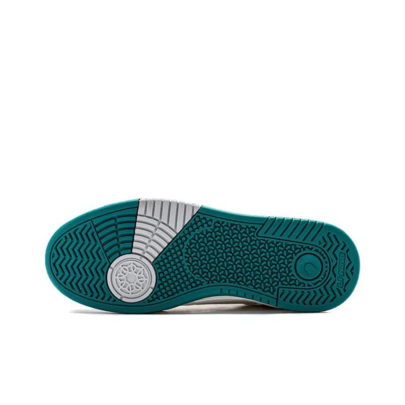 LiNing Jiang Yue Anti Slip And Wear Resistant Lightweight Low Top Skateboard Shoes Women's White Green-4