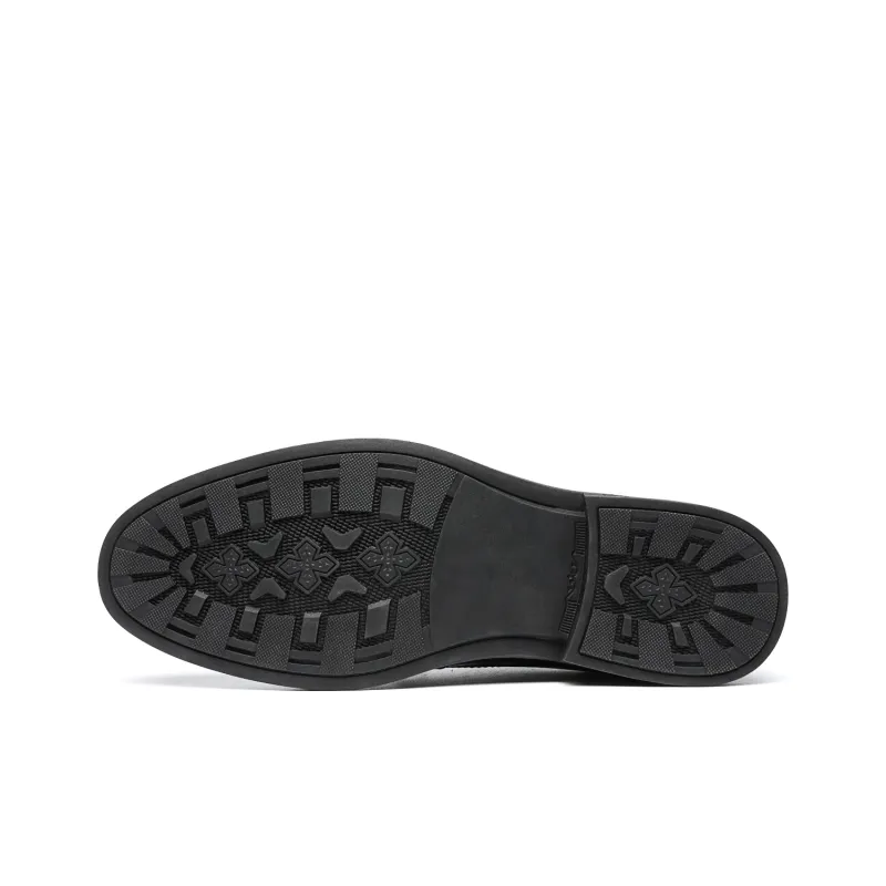 CHINT Dress Shoes Men Low Top Black-4
