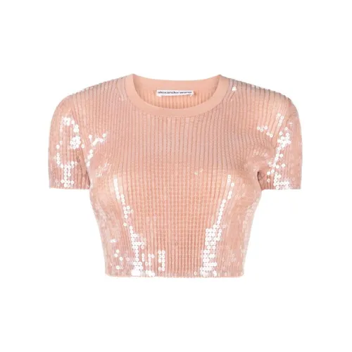 alexander wang Sequin-embellishment Cropped T-shirt