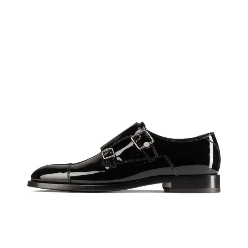 Jimmy Choo Finnion Leather Monk Shoes-0