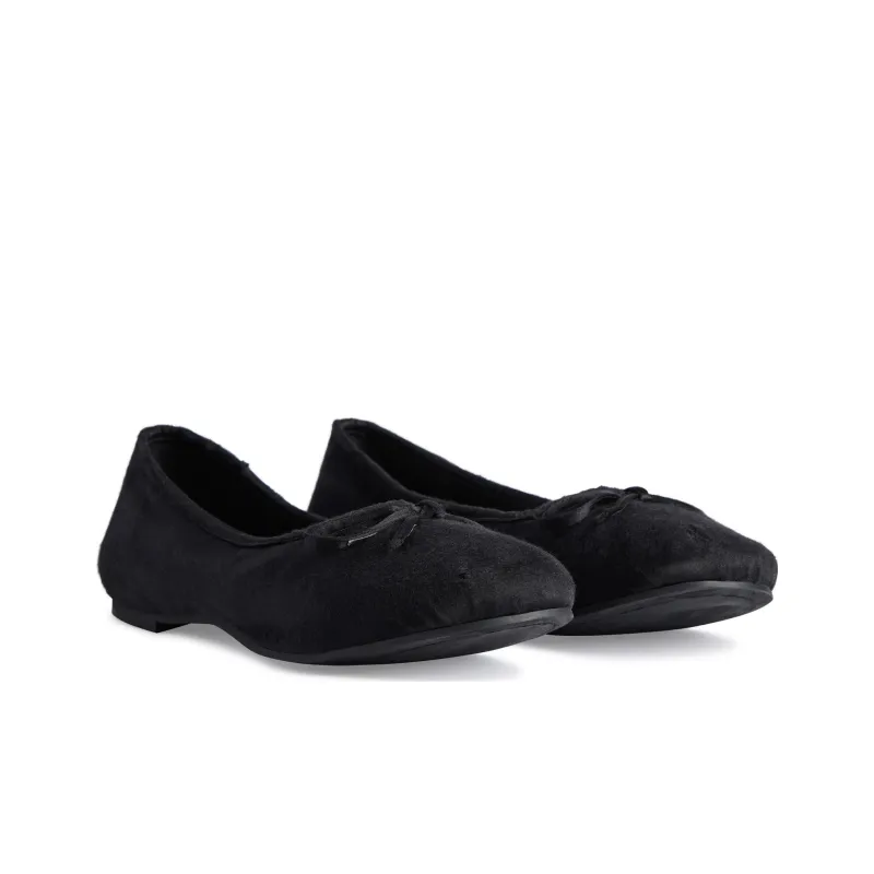 Balenciaga Leopold Ballerina Black Satin Women's-1