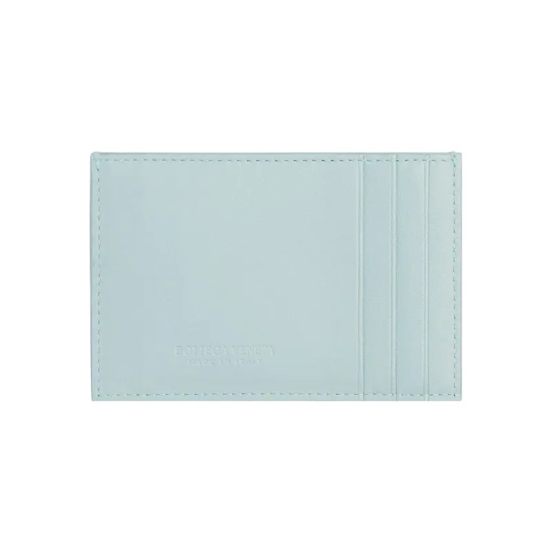 Bottega Veneta Sheepskin Card Holder Women's Washed Cyan-1
