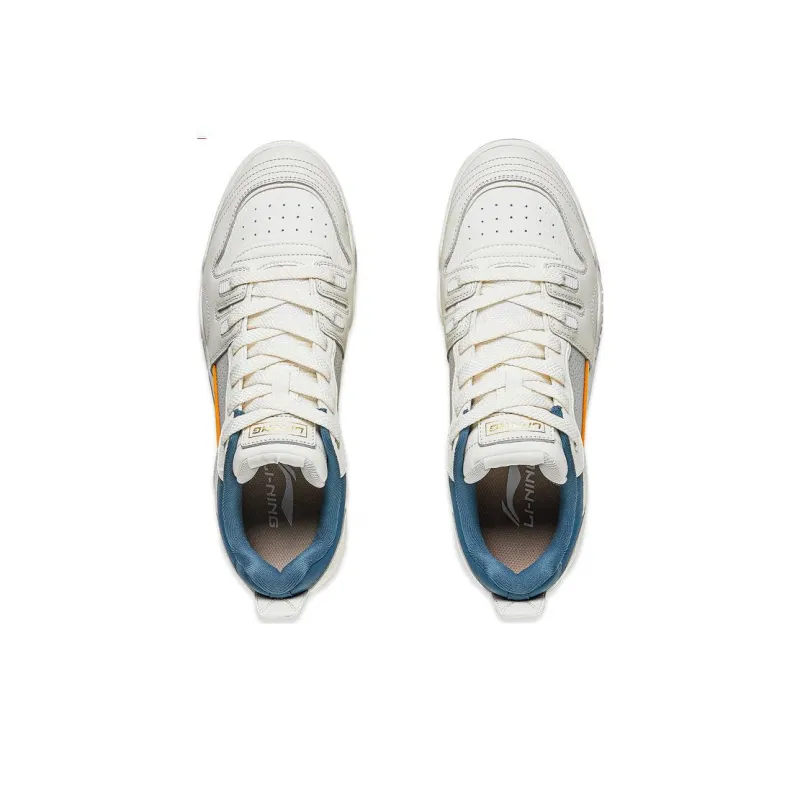 LiNing Jiang Yue Wear resistant And Lightweight Low Top Skateboard Shoes Men's White Gray-3