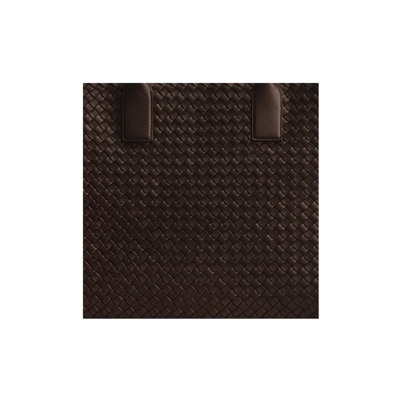 Bottega Veneta CABAT Lambskin Handbag Large Size Women's Dark Brown-3