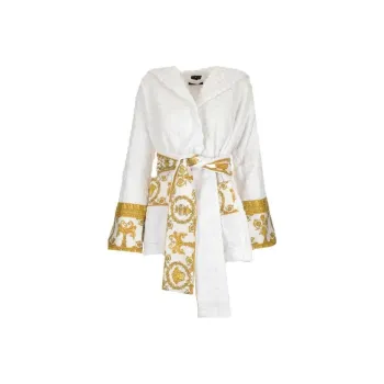 VERSACE Baroque Printed Belted Waist Robe
