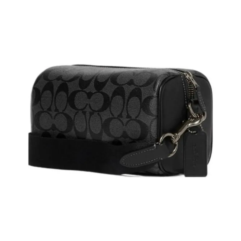 COACH Canvas With Leather Combo Bag, Shoulder Bag, Crossbody Bag Trumpets Men's Black-8