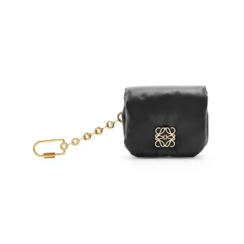LOEWE Sheepskin With Cow Leather Coin Purse Mini Women's Black