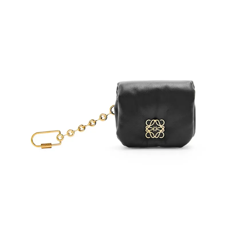 LOEWE Sheepskin With Cow Leather Coin Purse Mini Women's Black-0