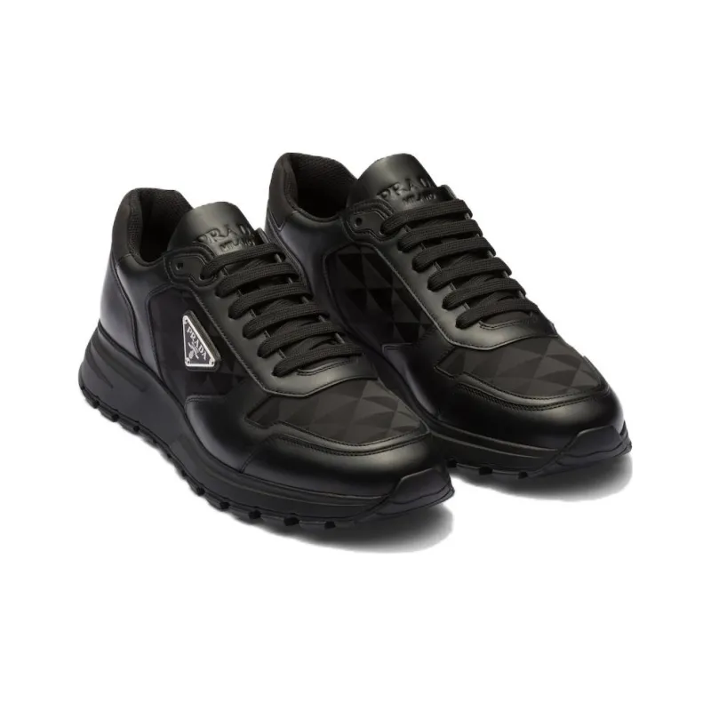 PRADA Leather And Re-Nylon 'Black'-1