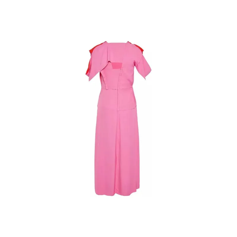 Bottega Veneta Short Sleeved Dresses Women's Pink-1