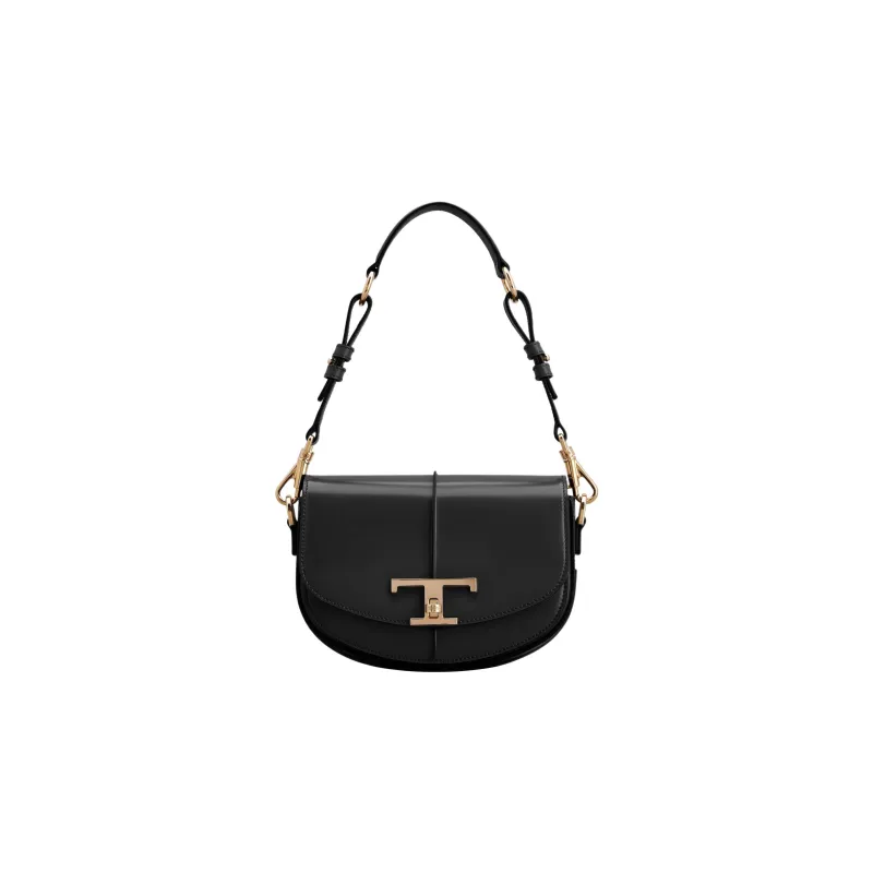 TOD'S Leather Handbag Shoulder Bag Women's Black-0