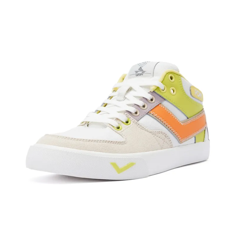 PONY Atop Low Top Skateboard Shoes Unisex White Orange-1