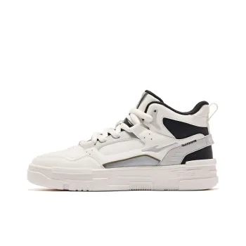 Erke Compact 2.0 Wear Resistant Slip Resistant High Top Skateboard Shoes Men's Microcrystal White White Mist Gray