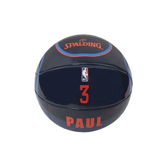 SPALDING PU Basketball Black Blue 1.Size 5 Ball Training Unisex-0
