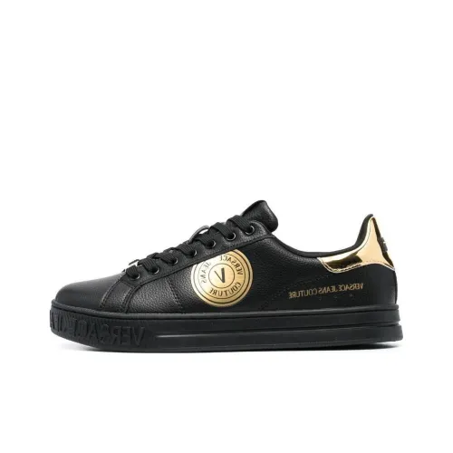 VERSACE JEANS Couture Logo-patch Leather Low-top Sneakers