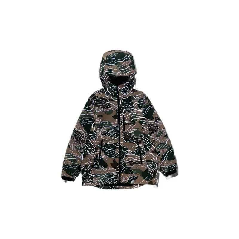 A BATHING APE Layered Line Camo Shell Jacket-1