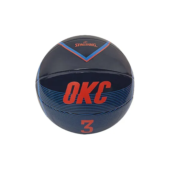 SPALDING PU Basketball Black Blue 1.Size 5 Ball Training Unisex-1
