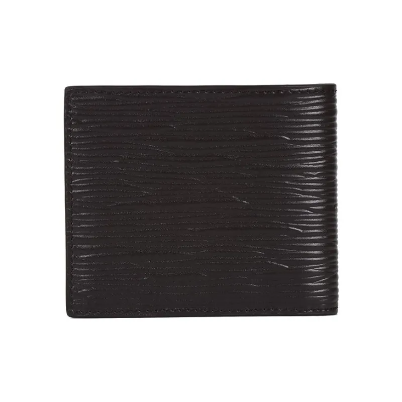 VERSACE Cow Leather Wallet Men's Brown-3