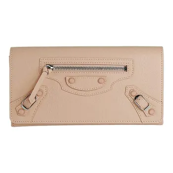 Balenciaga Lambskin Wallet Women's Almond