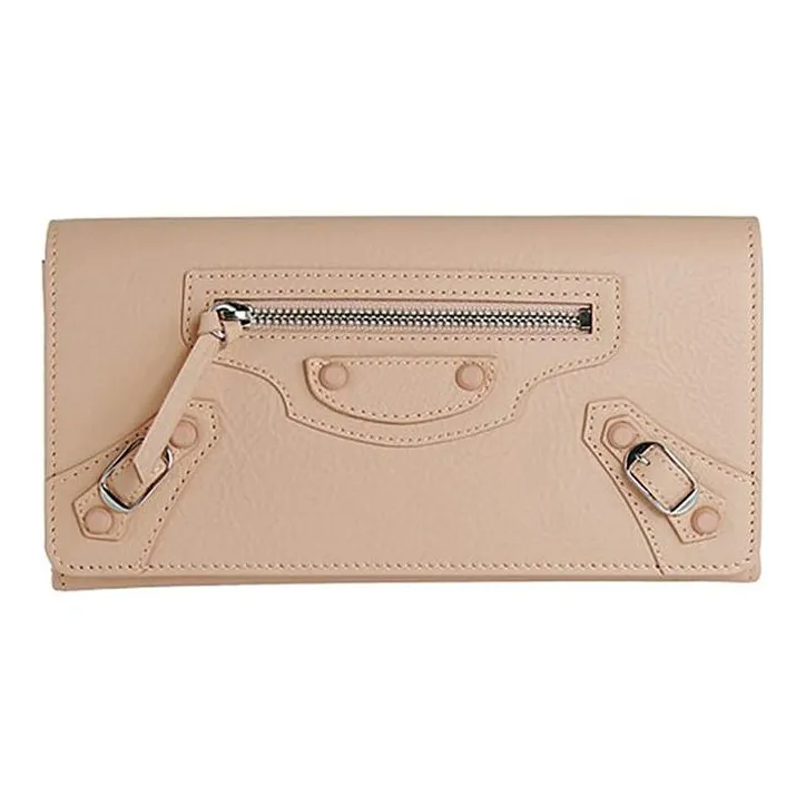 Balenciaga Lambskin Wallet Women's Almond-0