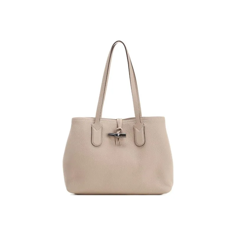 LONGCHAMP Roseau Essential Leather Tote Bag, Shopping Bag, Handbag, Shoulder Bag Women's Earth Umber-0
