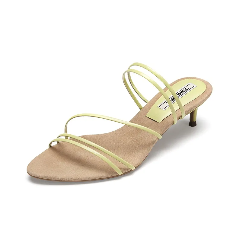 73Hours Coachella Strap Sandals Women's Light Yellow-1