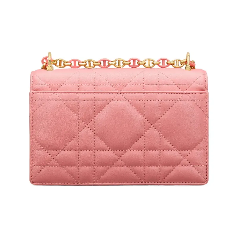 DIOR Caro Sheepskin Crossbody Bag, Shoulder Bag Women's Light Pink-2