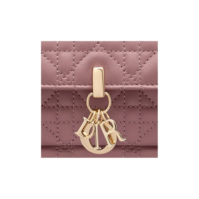 DIOR Lady Dior Sheepskin Lady Dior Bag, Handheld Shoulder Bag, Crossbody Bag Women's Peony Pink-3