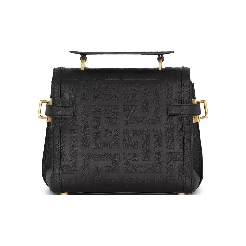 BALMAIN B-BUZZ Calfskin Handbag Shoulder Bag Crossbody Bag Women's Black-2