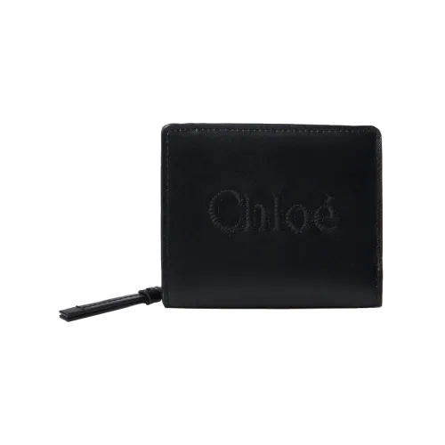 Chloe Shiny Calfskin Wallet Regular Women's Black