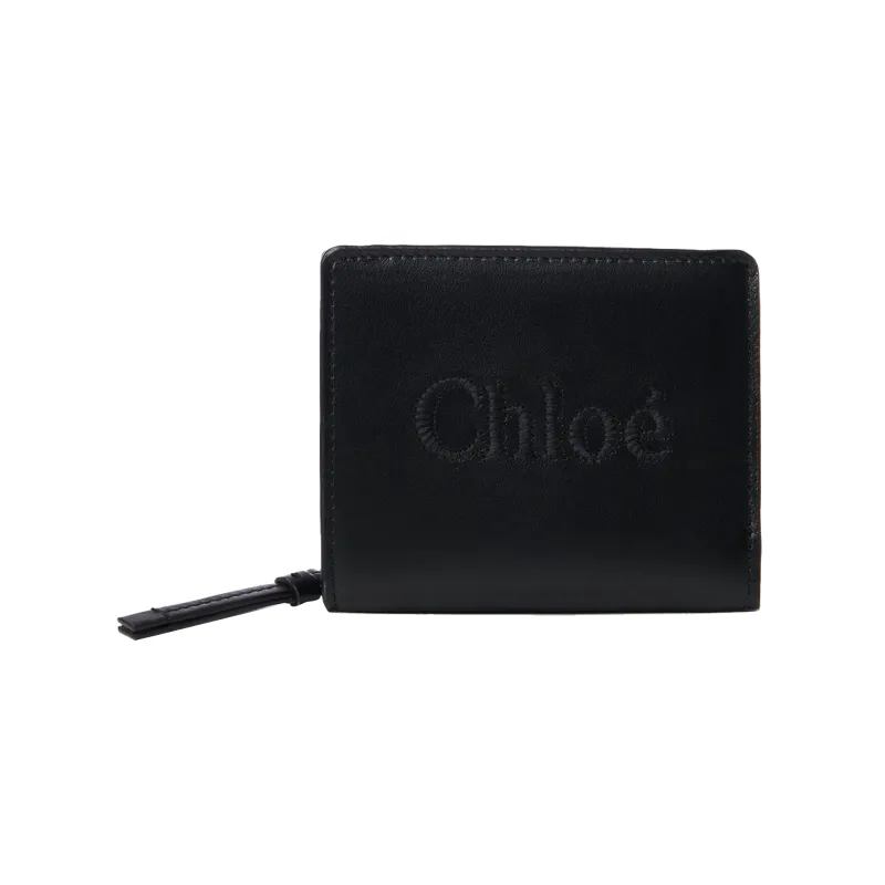Chloe Shiny Calfskin Wallet Regular Women's Black-0