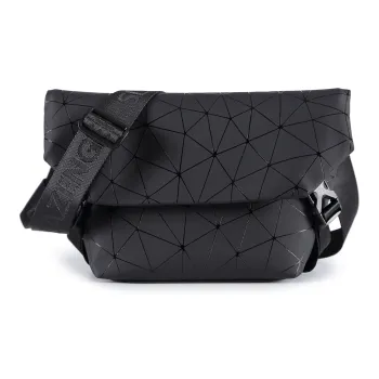 Slazenger Soft Leather Fanny Pack Sling Bag Crossbody Bag Regular Unisex Dark Gray/Black