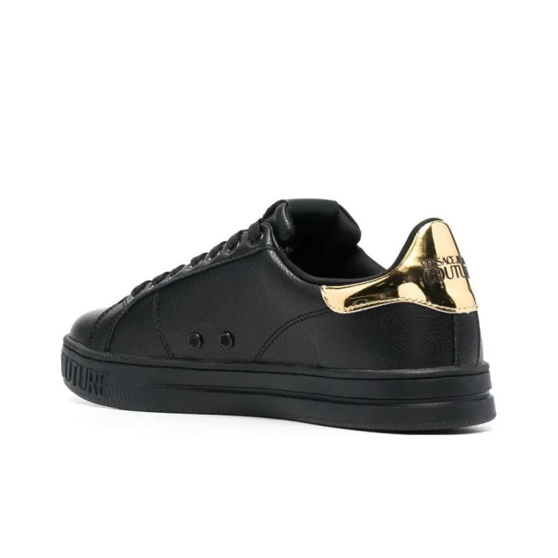 VERSACE JEANS Couture Logo-patch Leather Low-top Sneakers-3