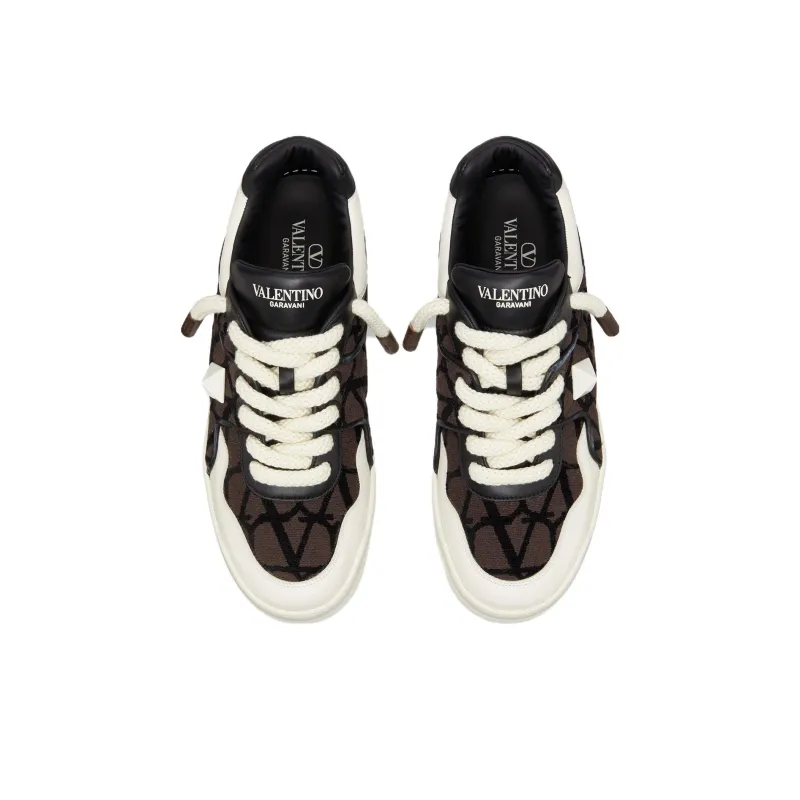Valentino Garavani One Stud XL Leather Sneakers-4