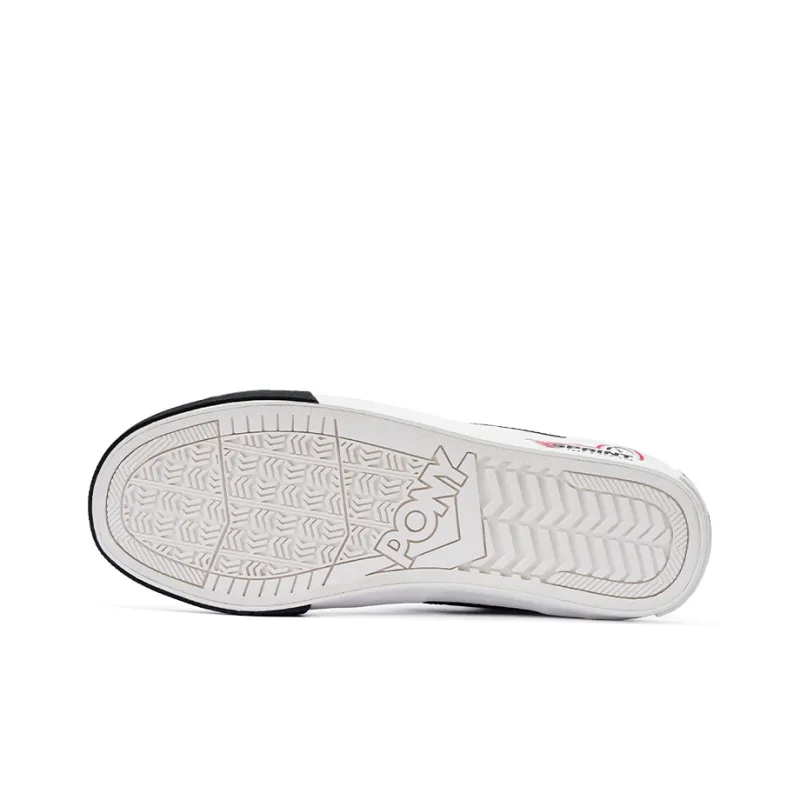 PONY Atop Anti Slip Wear Resistant Low Top Skateboard Shoes Unisex Beige Black-4